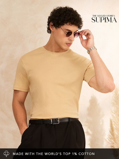 Supima: Champagne Yellow Supima T-Shirts