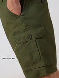 Cargo Shorts: Forest Green Men Cargo Shorts