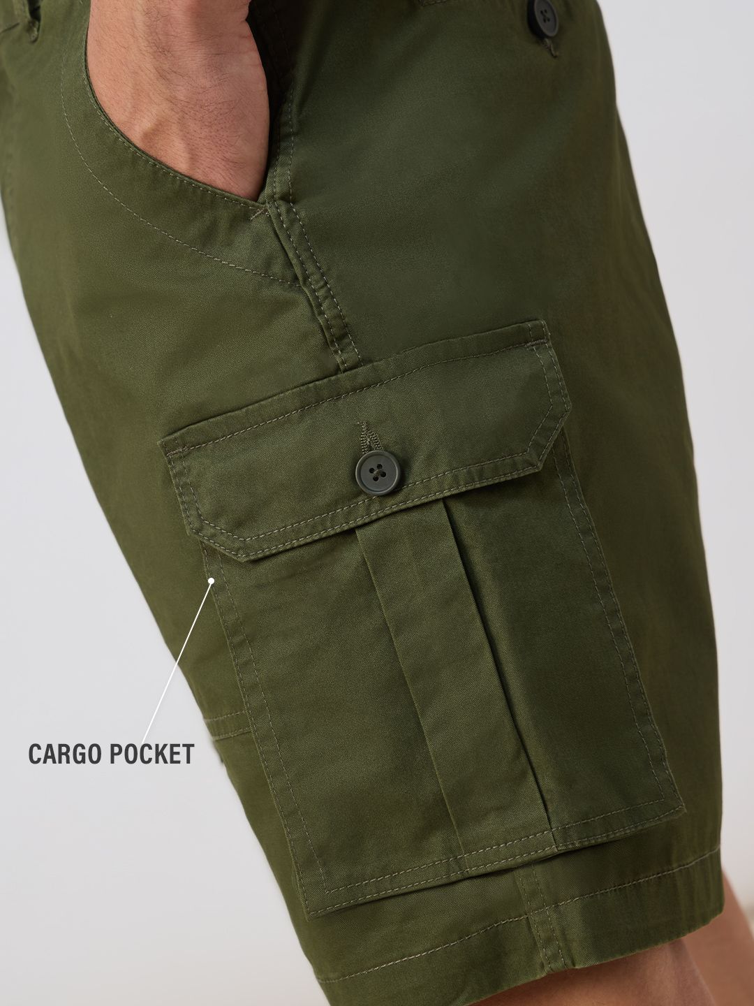 Cargo Shorts: Forest Green Men Cargo Shorts