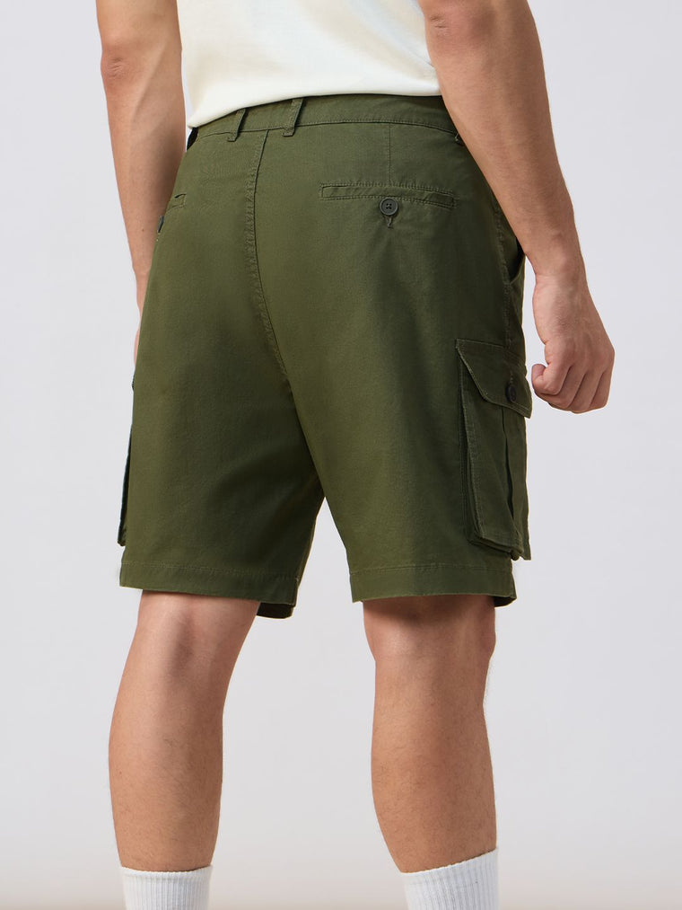 Cargo Shorts: Forest Green Men Cargo Shorts