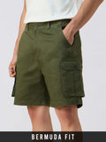 Cargo Shorts: Forest Green Men Cargo Shorts