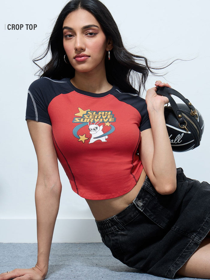 Slay & Serve: Baby Tee Women Knit Tops