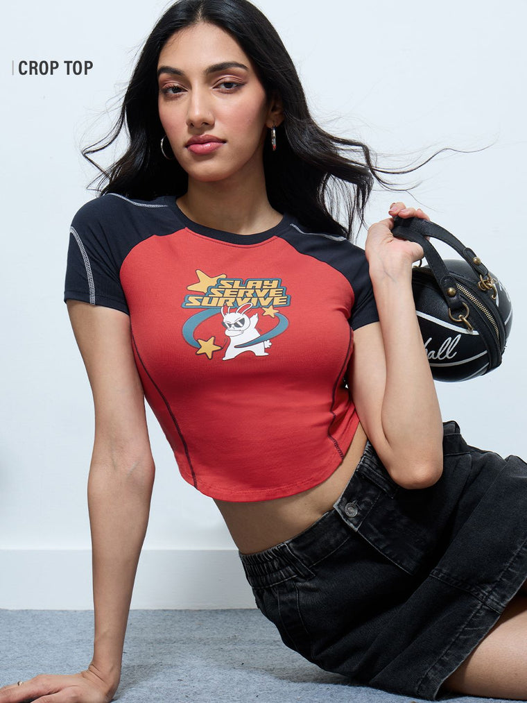 Slay & Serve: Baby Tee Women Knit Tops