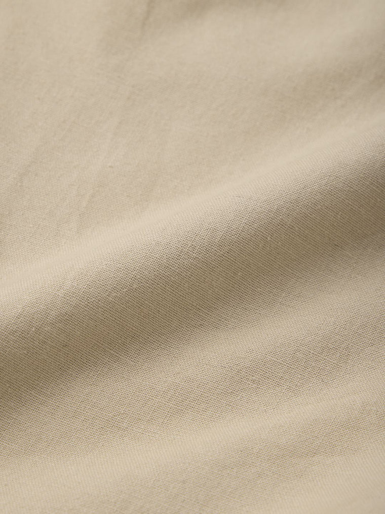 Cotton Linen Utility: Sand Oversized Shirts