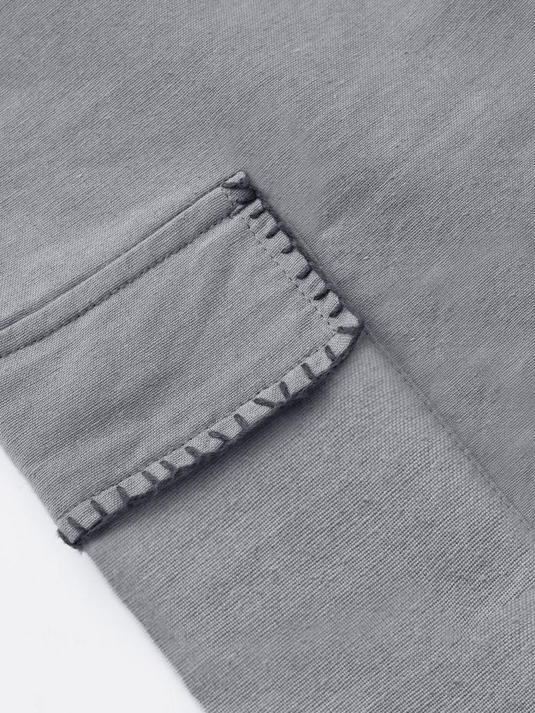 Cotton Linen Shorts: Grey Mist Men Bermuda Shorts