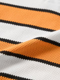 Popcorn Stripes: Varsity Blaze Men Rugby Polos