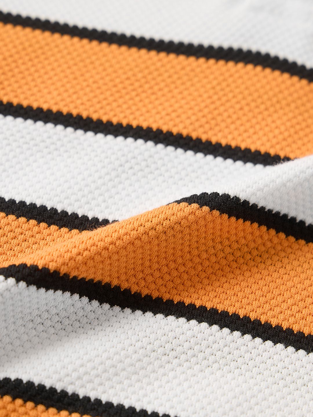Popcorn Stripes: Varsity Blaze Men Rugby Polos