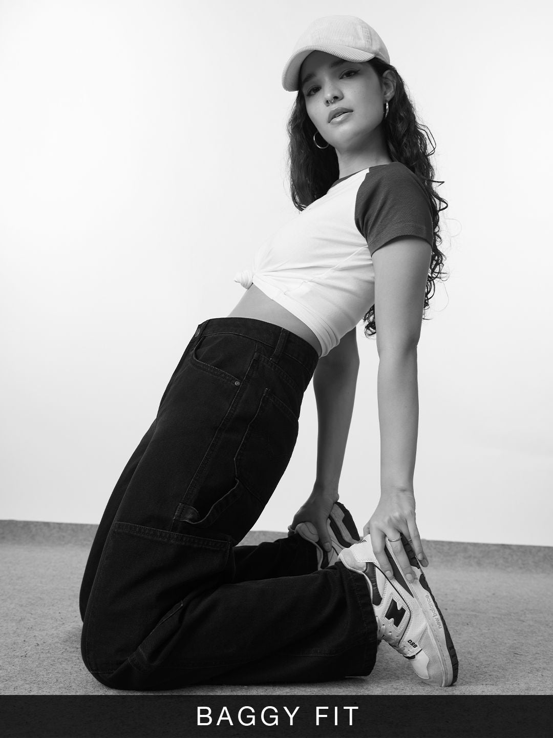 Carpenter Denim: Charcoal Drift Women Baggy Denims