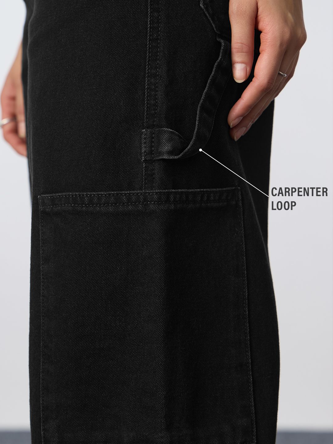 Carpenter Denim: Charcoal Drift Women Baggy Denims