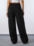 Carpenter Denim: Charcoal Drift Women Baggy Denims