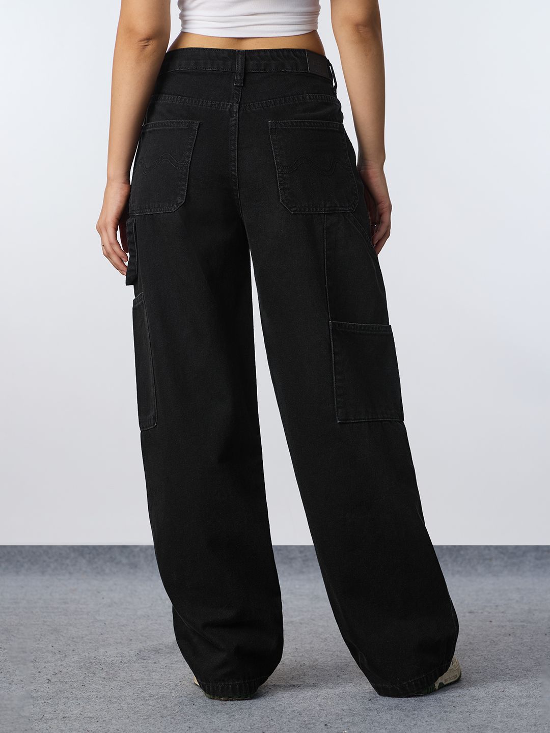 Carpenter Denim: Charcoal Drift Women Baggy Denims