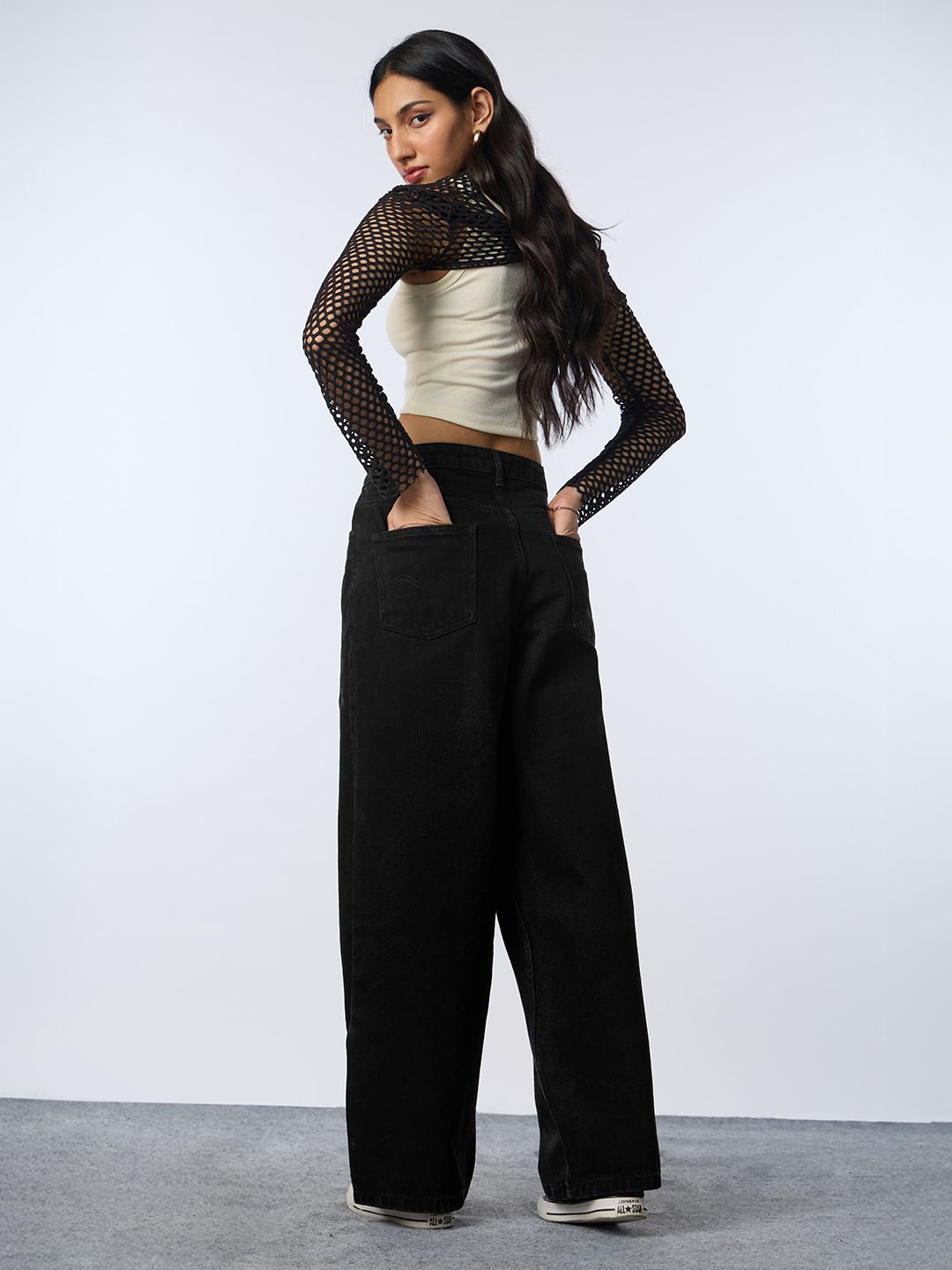 Souled Denim: Rich Black (Baggy Fit) Women Baggy Denims