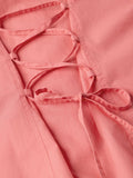 Back Tie-Up Shirt: Coral Women Regular Shirts