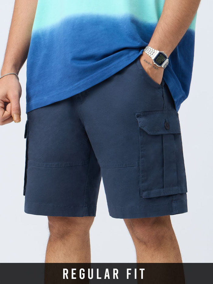 Cargo Shorts: Midnight Blue Men Cargo Shorts