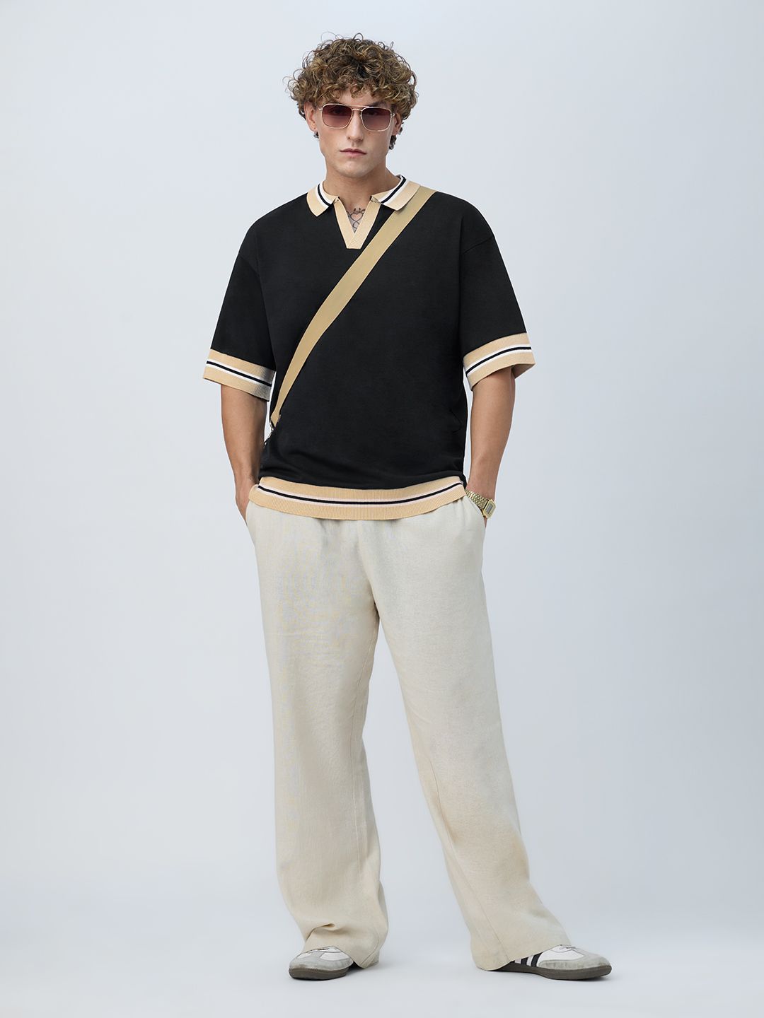 Oversized Polo: Rich Black Oversized Polos
