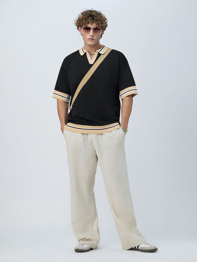 Oversized Polo: Rich Black Oversized Polos