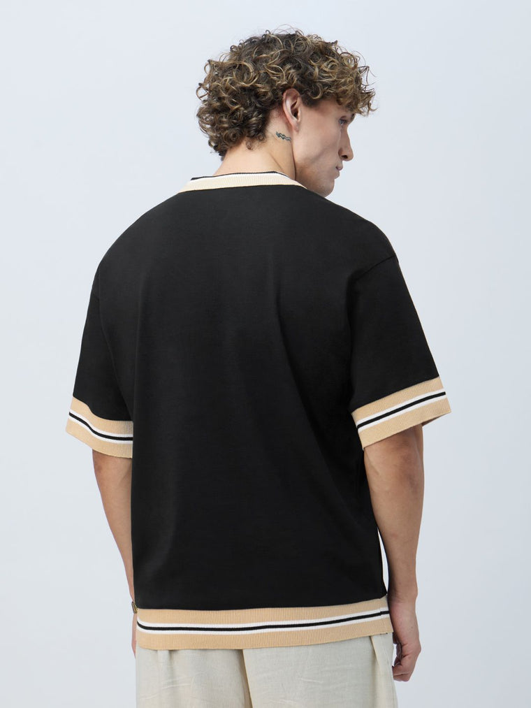 Oversized Polo: Rich Black Oversized Polos