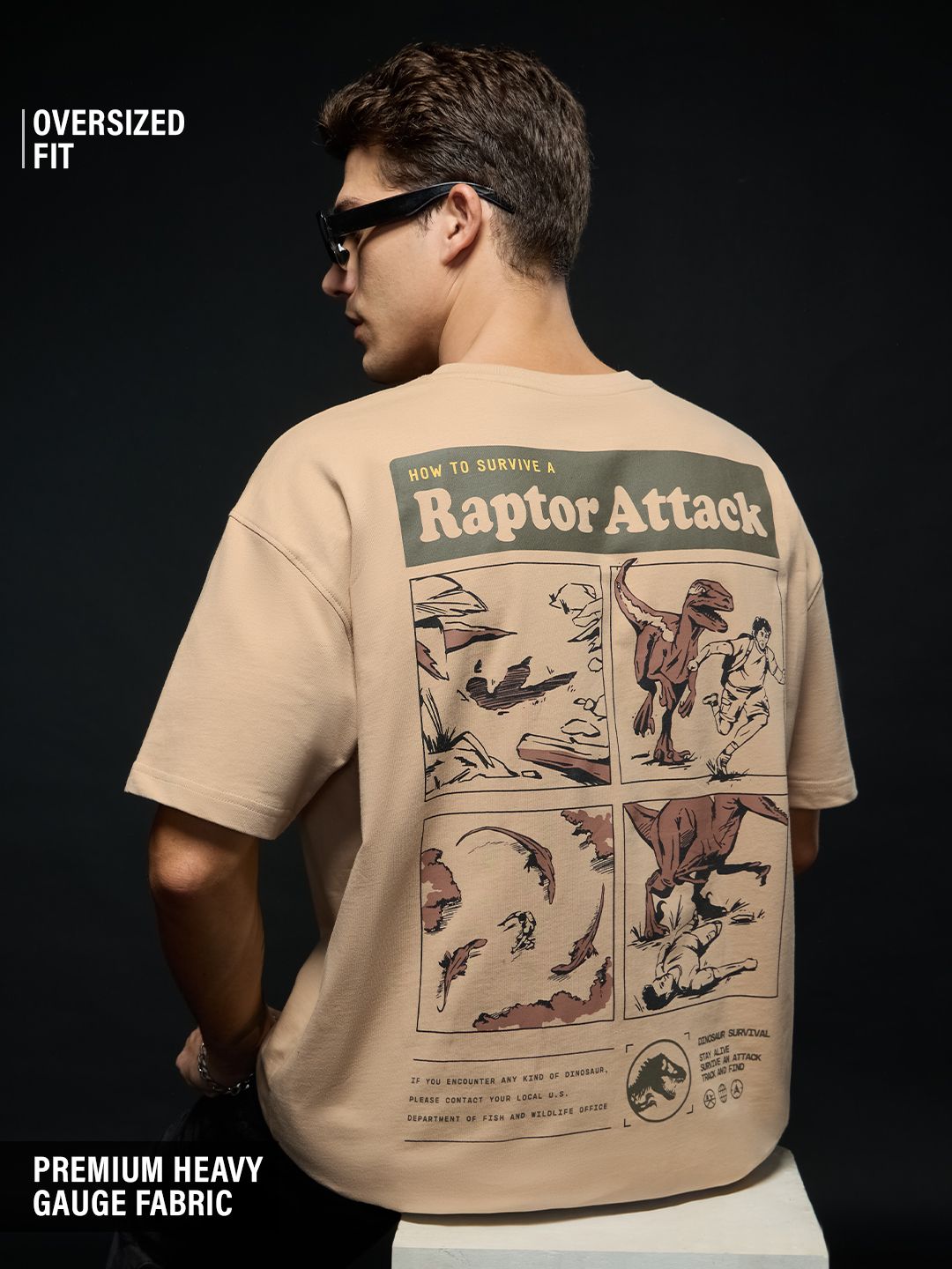 Jurassic Park: Dino Fossil Oversized T-Shirts