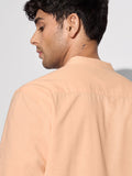 Cotton Linen: Soft Peach Cotton Linen Shirts