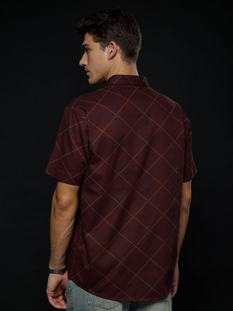 Harry Potter: Gryffindor Argyle Half Sleeve Shirts