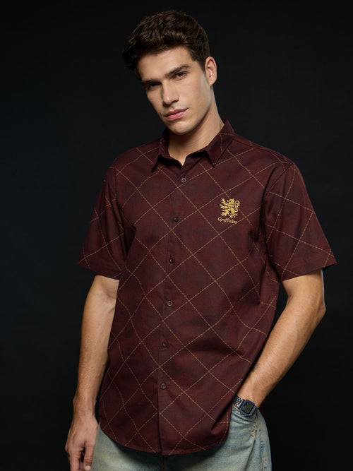 Harry Potter: Gryffindor Argyle Half Sleeve Shirts