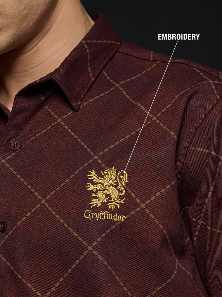 Harry Potter: Gryffindor Argyle Half Sleeve Shirts