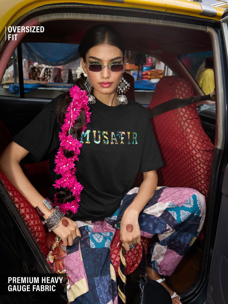 Desi Rebel: Musafir Women Oversized T-Shirts