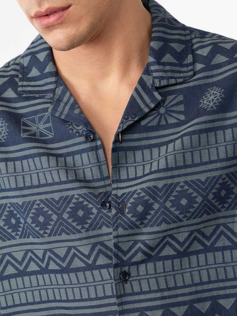 Jacquard: Aztec Drift Oversized Shirts