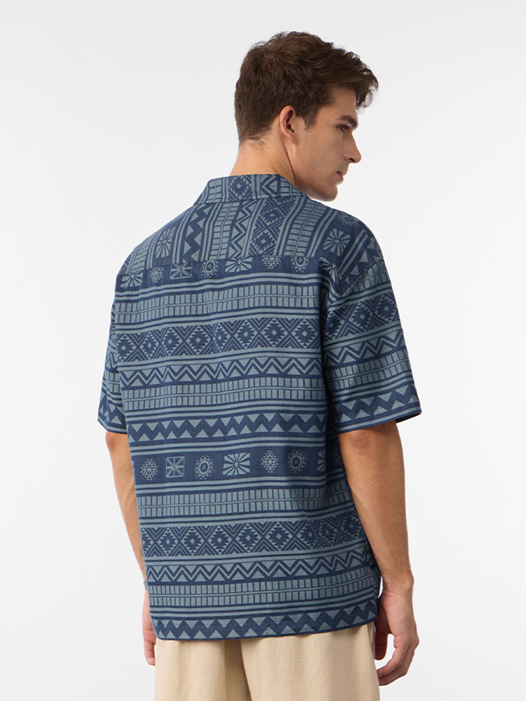 Jacquard: Aztec Drift Oversized Shirts