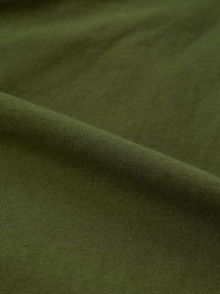 Cotton Linen Shorts: Foliage Women Shorts