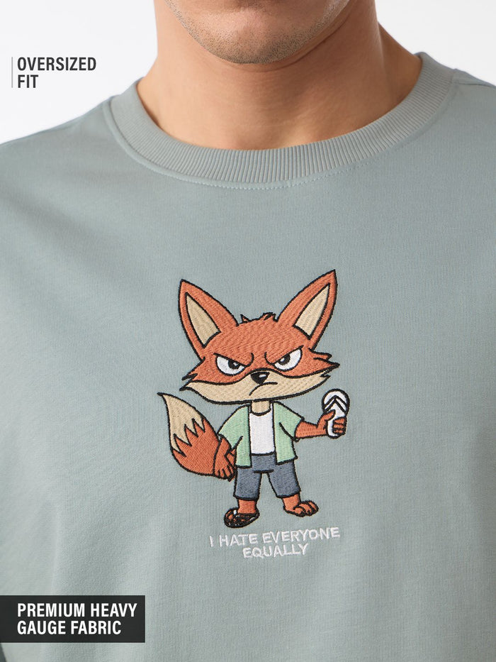 Oversized T-Shirt: Hating Fox Oversized T-Shirts