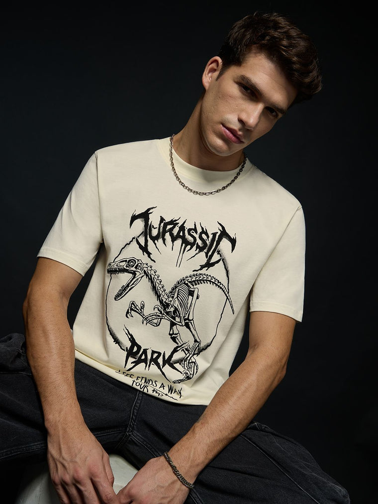 Jurassic Park: Rockstar Raptor Men Relaxed Fit T-Shirts