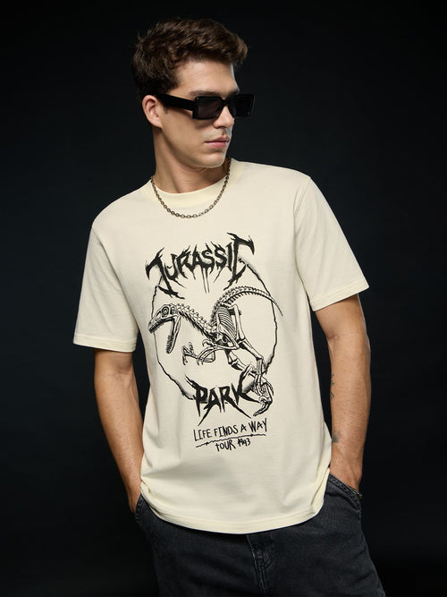 Jurassic Park: Rockstar Raptor Men Relaxed Fit T-Shirts