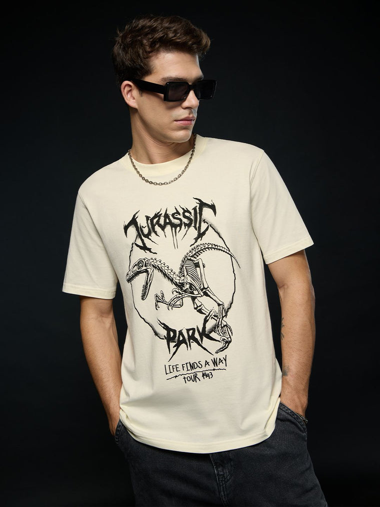 Jurassic Park: Rockstar Raptor Men Relaxed Fit T-Shirts