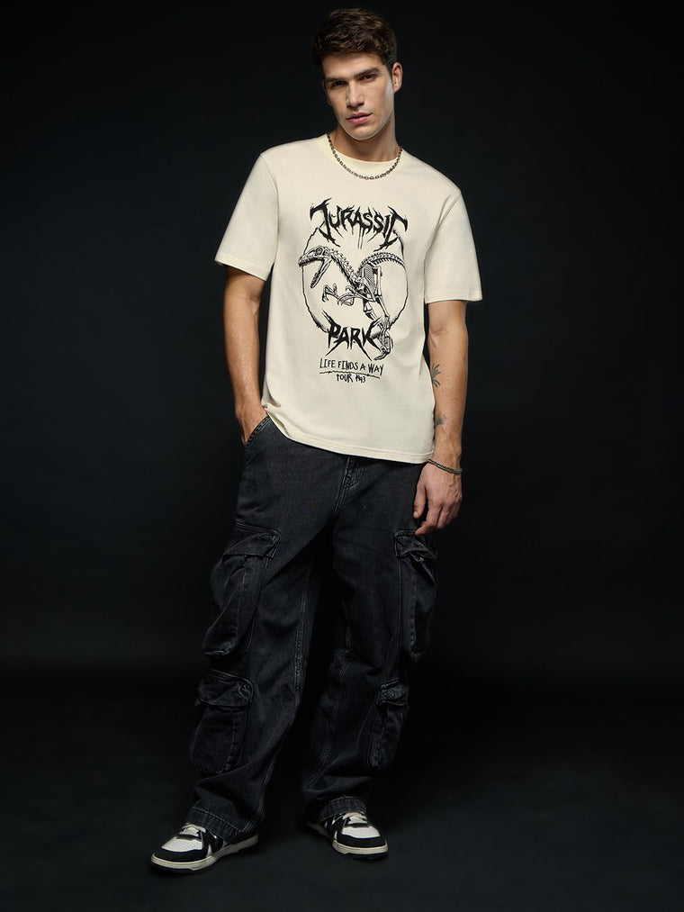 Jurassic Park: Rockstar Raptor Men Relaxed Fit T-Shirts