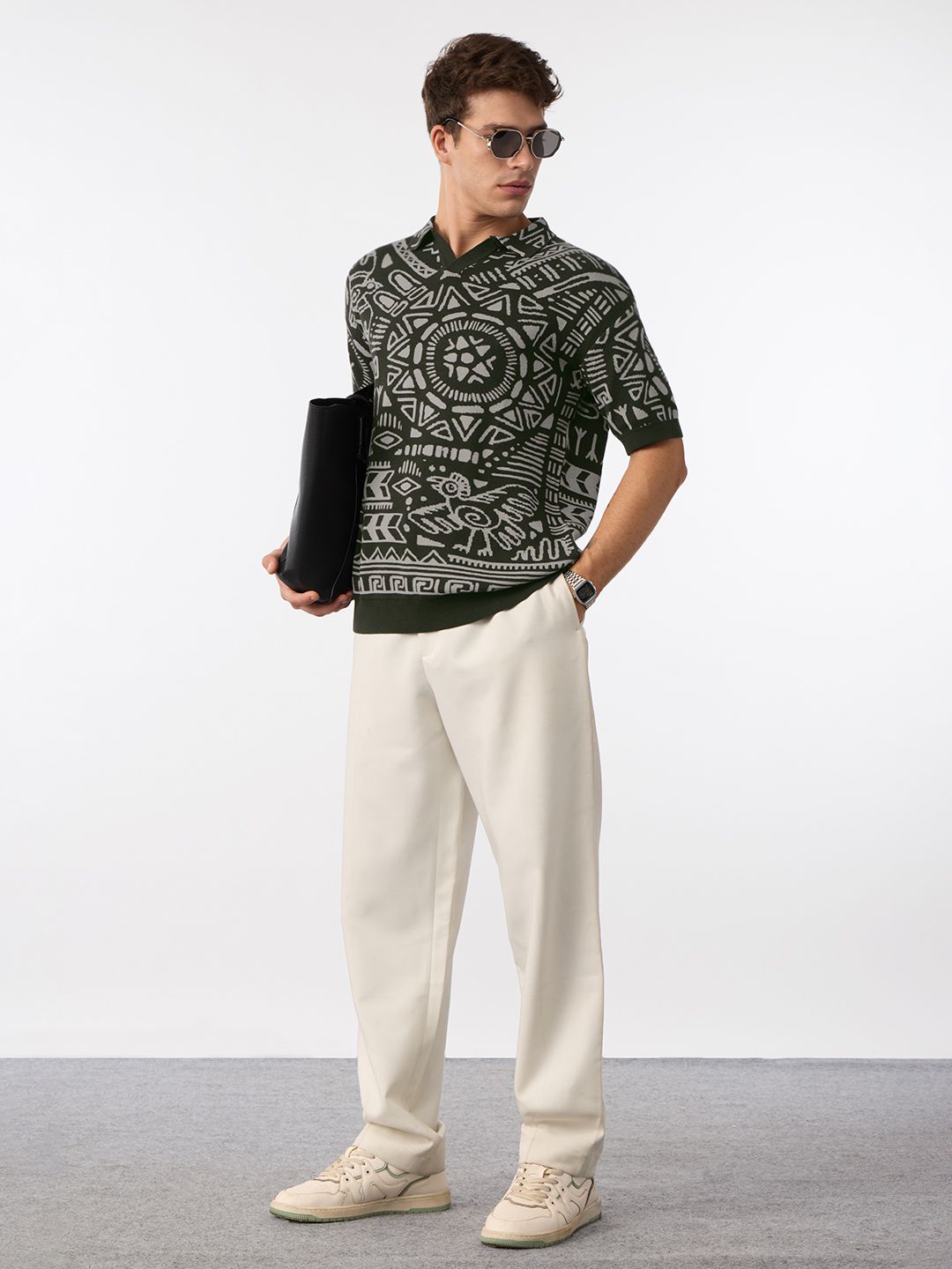 Jacqaurd: Olive Oversized Polos