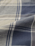 Cotton Linen Checks: Blue Topaz Cotton Linen Shirts