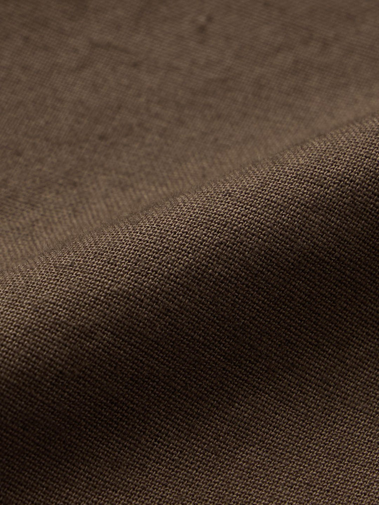 Cotton Linen Utility: Mocha Men Utility Shirts