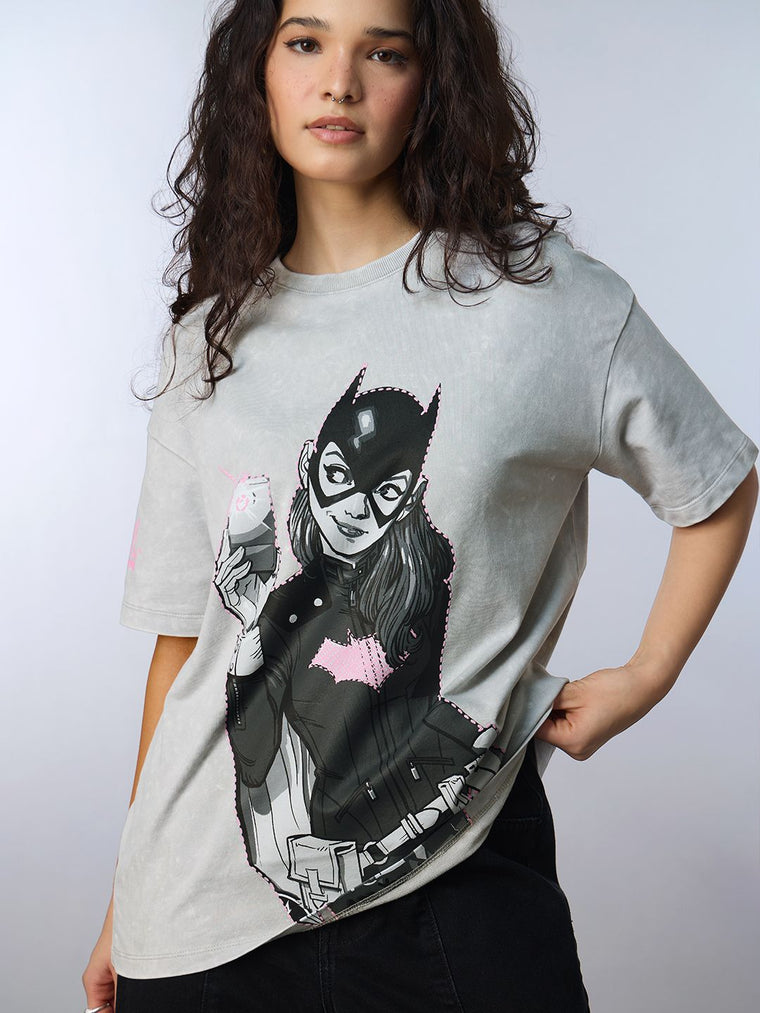DC: Batgirl (Acid-Washed) Women Oversized T-Shirts