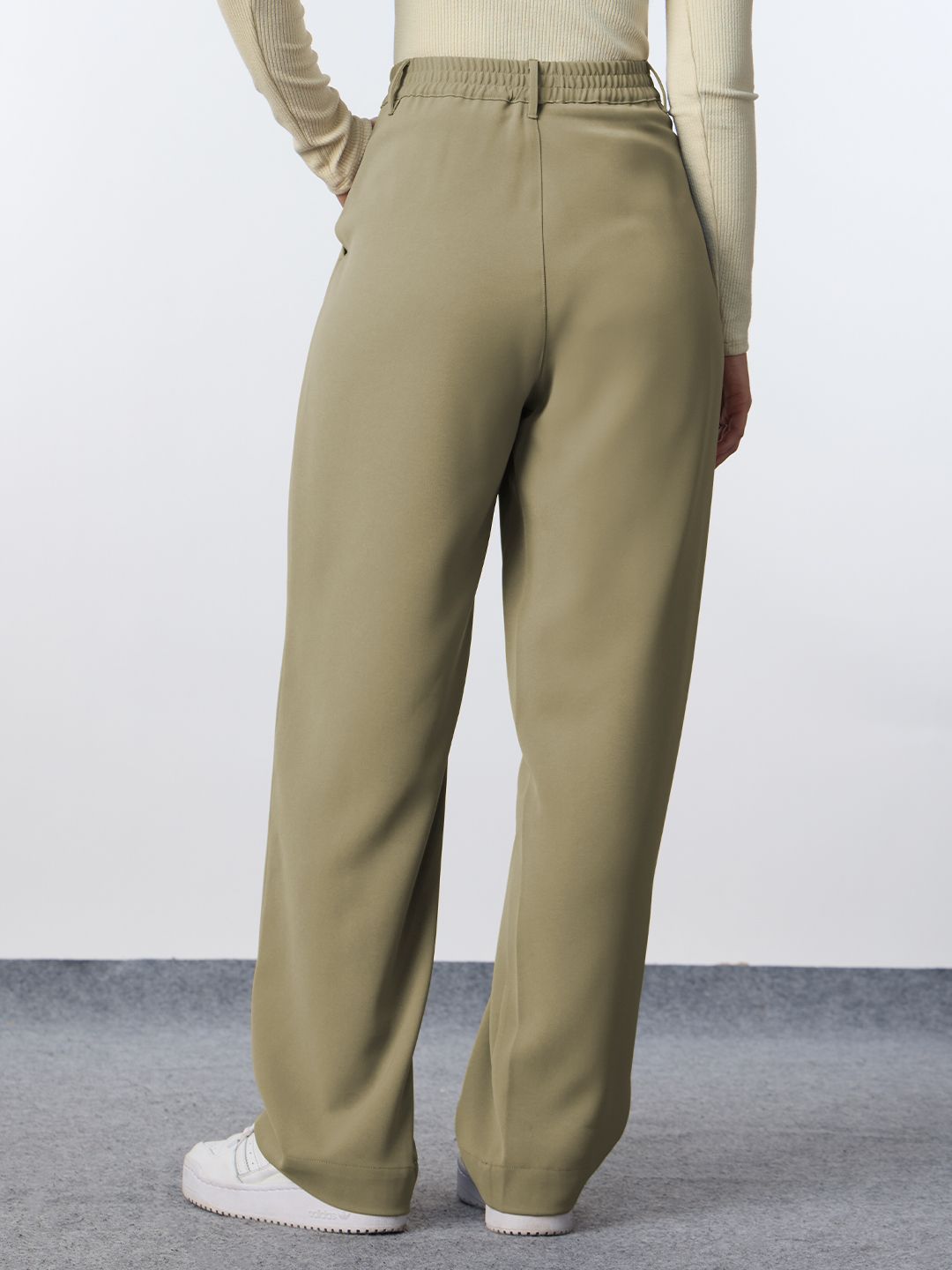 Korean Pants 3.0: Forest Green Women Straight Pants