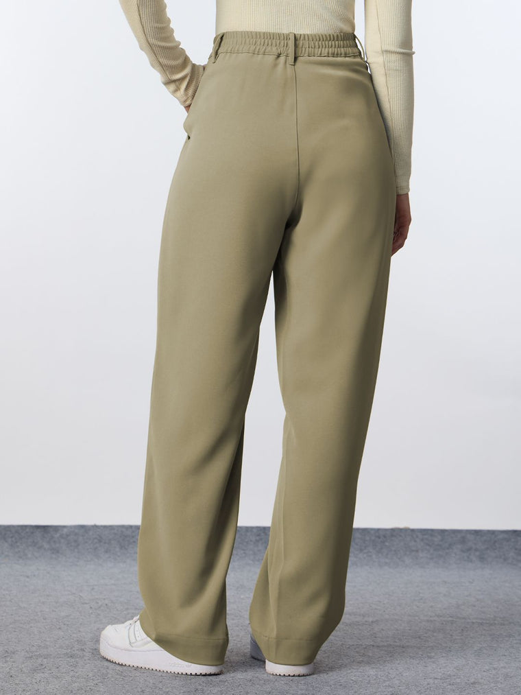 Korean Pants 3.0: Forest Green Women Straight Pants