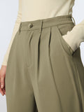 Korean Pants 3.0: Forest Green Women Straight Pants