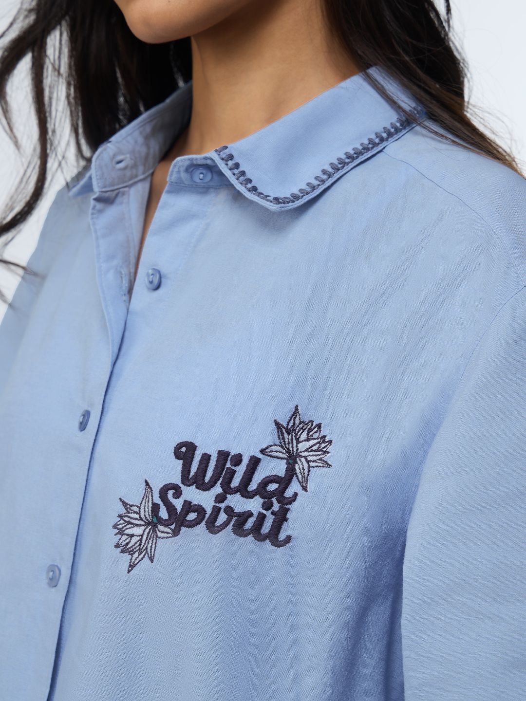 Cotton Linen Shirt: Wild Spirit Women Relaxed Shirts