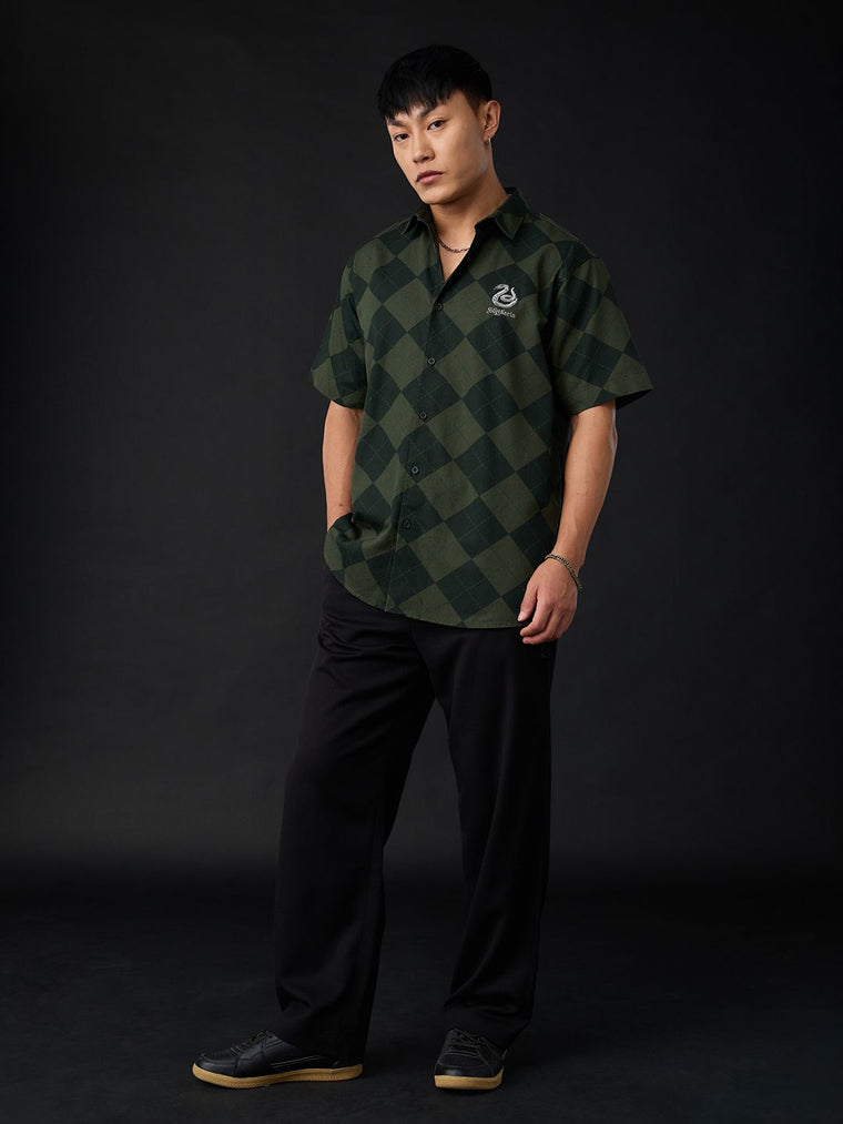 Harry Potter: Slytherin Argyle Oversized Shirts
