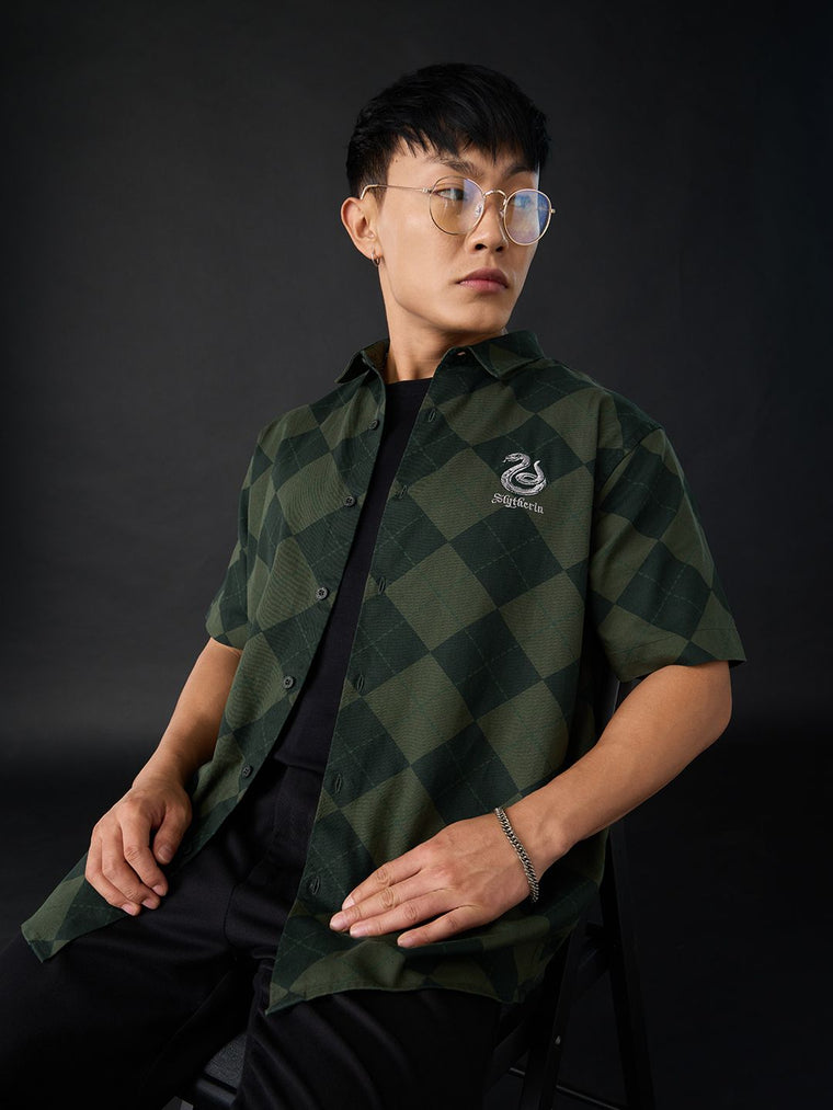 Harry Potter: Slytherin Argyle Oversized Shirts