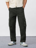 Cargo Jeans: Dark Moss Men Cargo Jeans