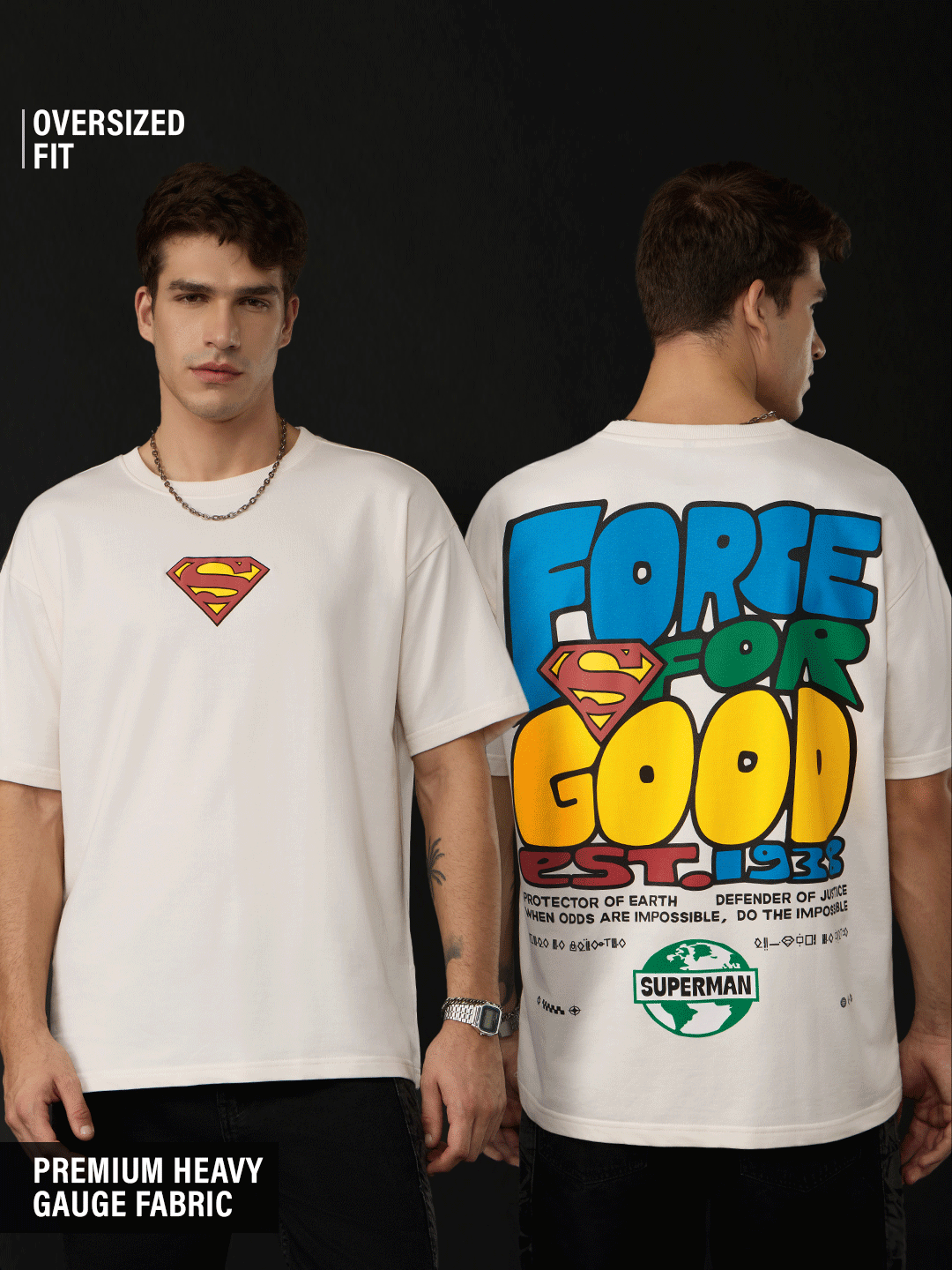Superman: Force For Good Oversized T-Shirts