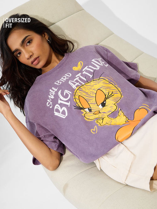 Tweety: Big Attitude Women Oversized T-Shirts
