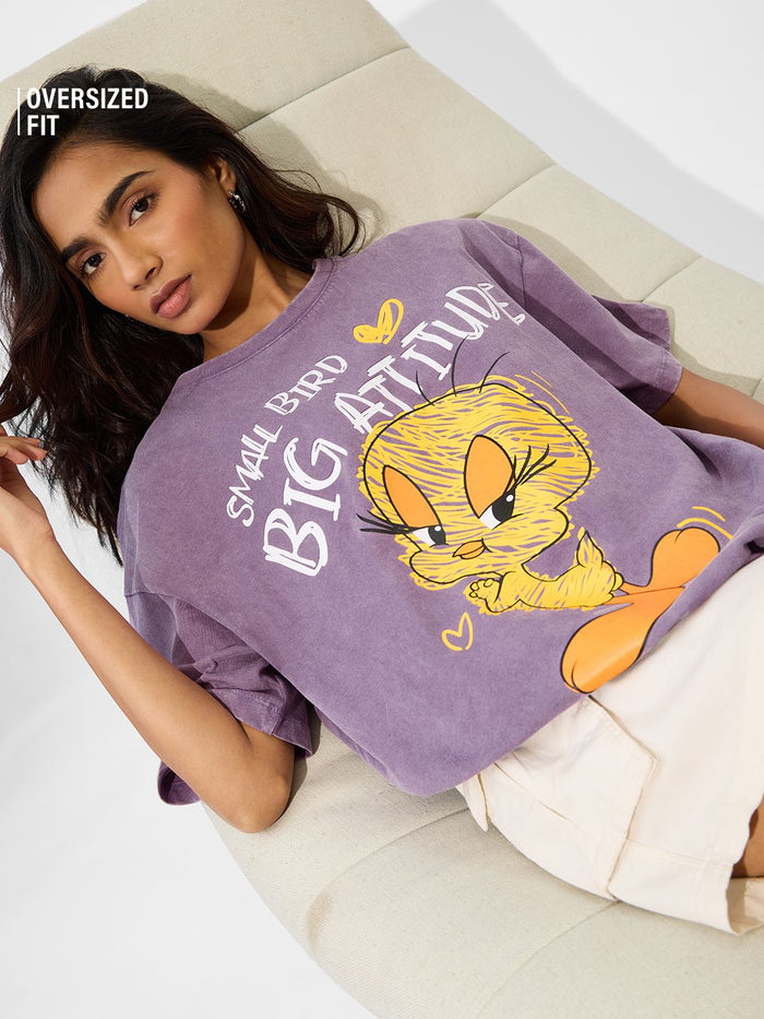 Tweety: Big Attitude Women Oversized T-Shirts