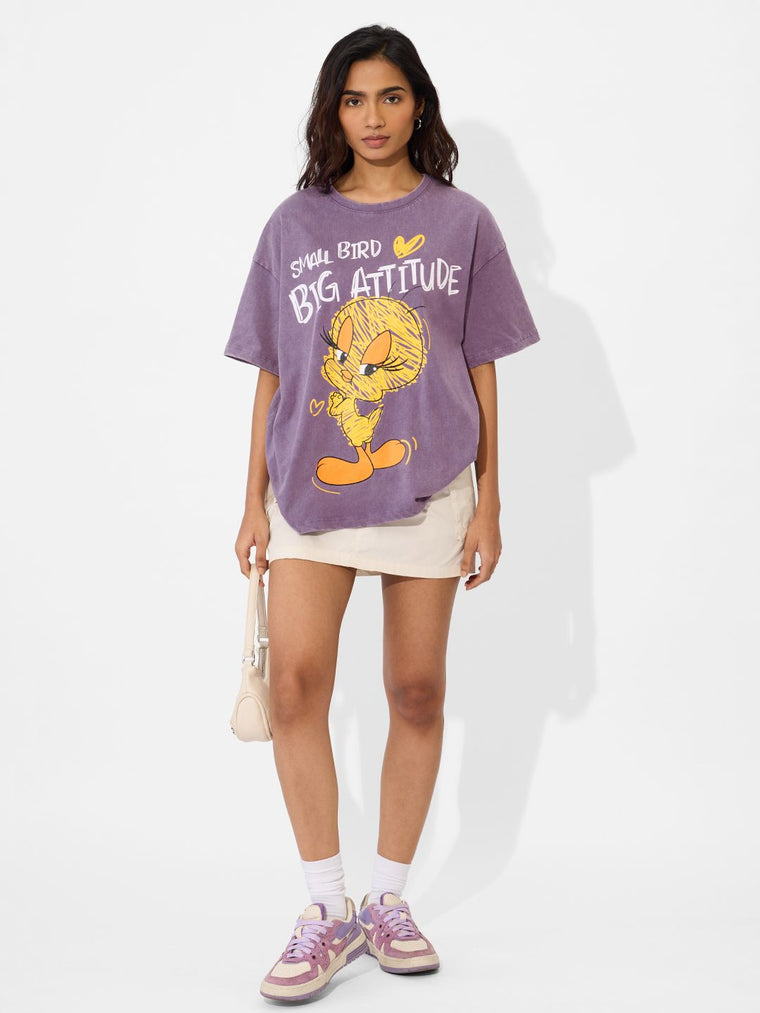 Tweety: Big Attitude Women Oversized T-Shirts